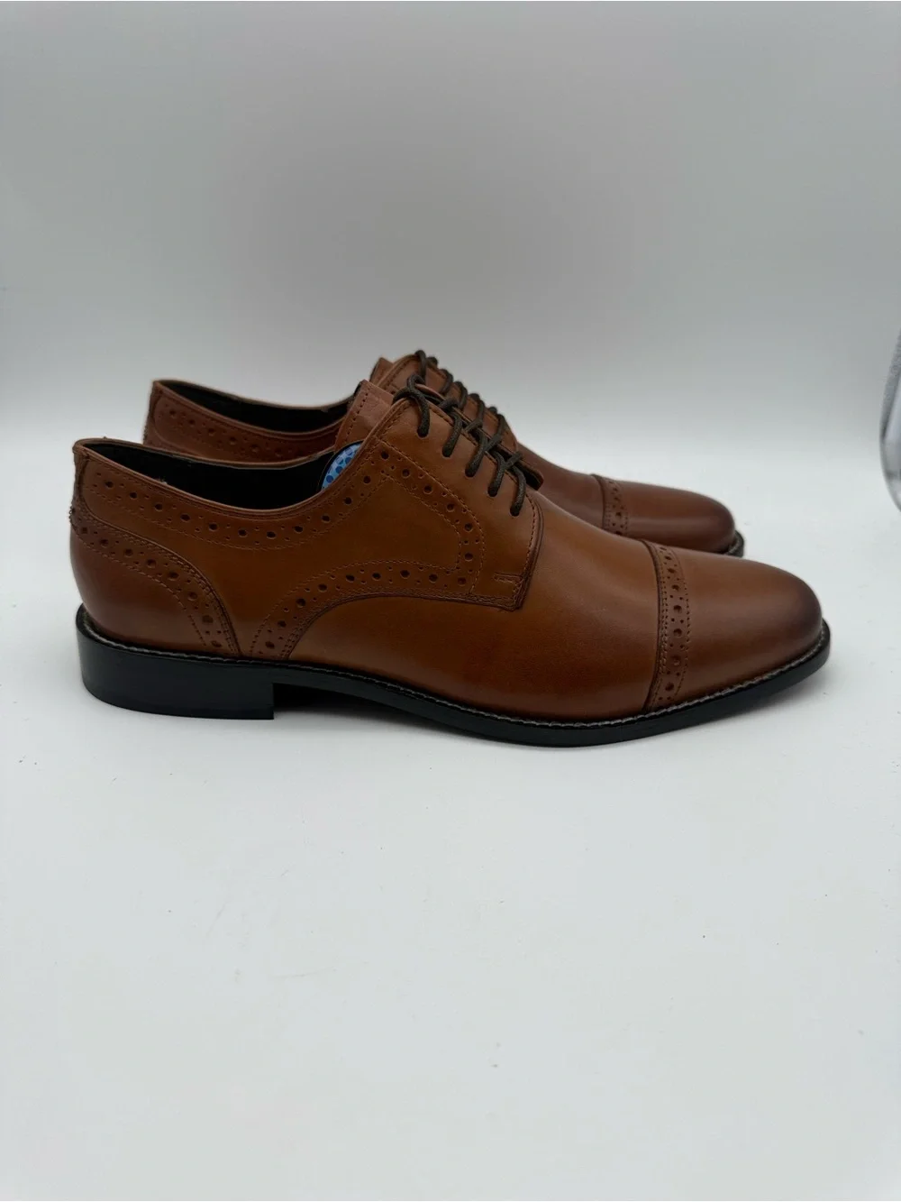 BRAND NEW Nunn Bush Norcross Comfort Gel Cognac Leather 84526-221 Size 9.5 M